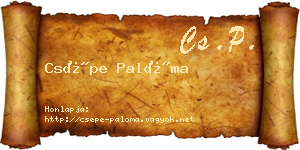 Csépe Palóma névjegykártya